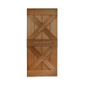 Stain Grade Mahogany Solid Wood DIY Bathroom Barn Door Models With Hanging Sliding Track System